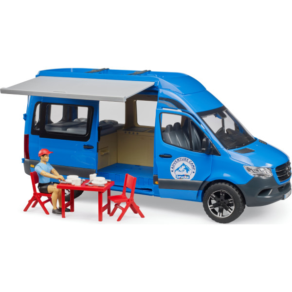 Фото - Автотранспорт BRUDER Кемпер MB Sprinter з фігуркою та аксесуарами (02684)