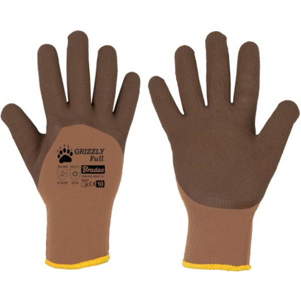 Фото - Перчатки садовые BRADAS GRIZZLY FULL размер 10 (RWGF10)