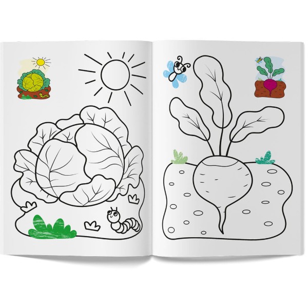 Фото - Розмальовки Crystal Book Кольорованка. Овочі (9786175476291)