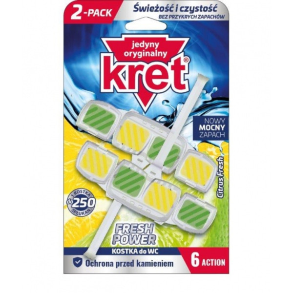 Фото - Туалетный блок Kret 2*40 Citrus Fresh (5900931029215)