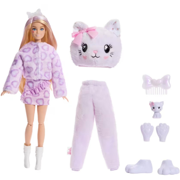 Фото - Кукла Barbie Cutie Reveal серии Милые бантики котенок (JJP64)