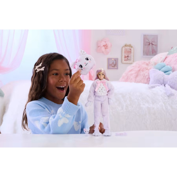 Фото - Кукла Barbie Cutie Reveal серии Милые бантики котенок (JJP64)