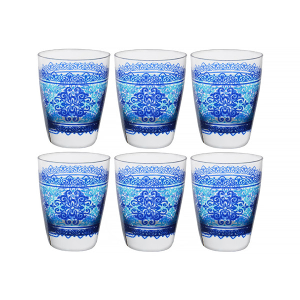Фото - Набір склянок Cerve Шарм блю 6 шт. 300 мл (650-667)