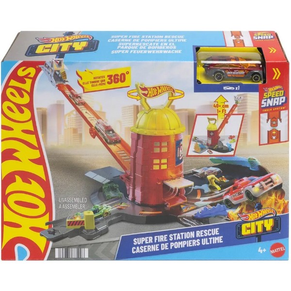 Фото - Ігровий набір Hot Wheels Пожежно-рятувальна суперстанція (JHL95)