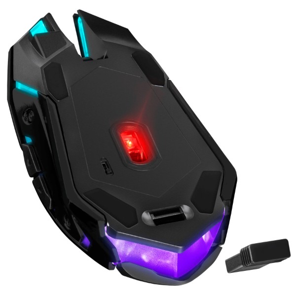 Фото - Мышь беспроводная игровая Defender Trigger GM-934, Gaming, LED,6 кн,3200dpi, rechargeable Black (52934)