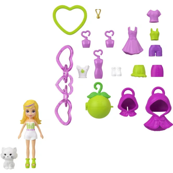 Фото - Мини-кукла набор Polly Pocket Подвеска "Минимодница с нарядами" (в асс.) (JKR46)