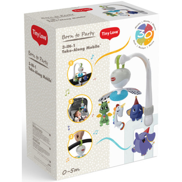 Фото - Мобіль тканевий Tiny Love 3в1 колекція Born to Party (1309606830)