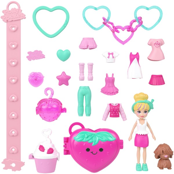 Фото - Ляльковий набір Polly Pocket підвіска з мінімодницею "Фруктовий стиль" в асортименті (JKR51)