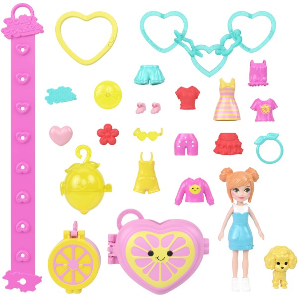 Фото - Ляльковий набір Polly Pocket підвіска з мінімодницею "Фруктовий стиль" в асортименті (JKR51)