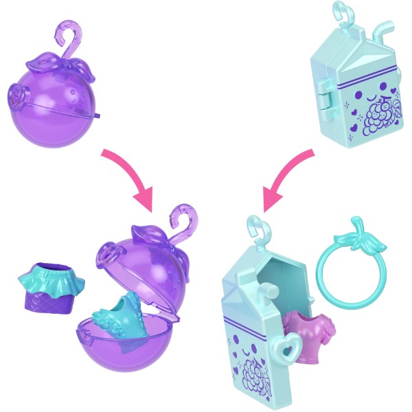 Фото - Ляльковий набір Polly Pocket підвіска з мінімодницею "Фруктовий стиль" в асортименті (JKR51)