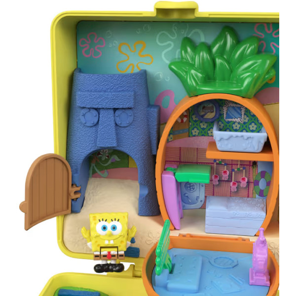 Фото - Набор игровых фигурок Polly Pocket С микрофигурками по мотивам м/с "Губка Боб Квадратные Штаны" (JKC84)