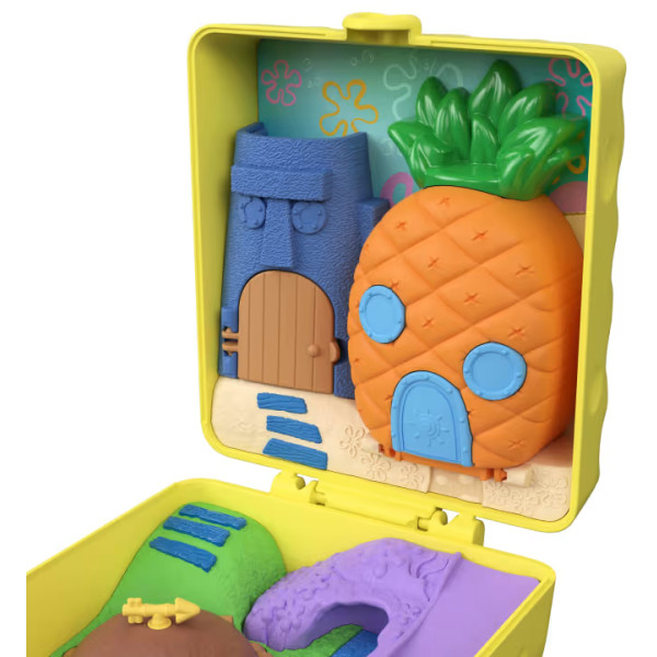 Фото - Набор игровых фигурок Polly Pocket С микрофигурками по мотивам м/с "Губка Боб Квадратные Штаны" (JKC84)