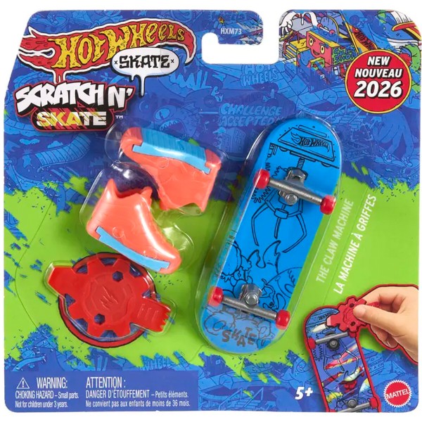 Фото - Игровой набор Hot Wheels Скейт с обувью для пальчиков "Крутое превращение" (в асс.) (HXM73)