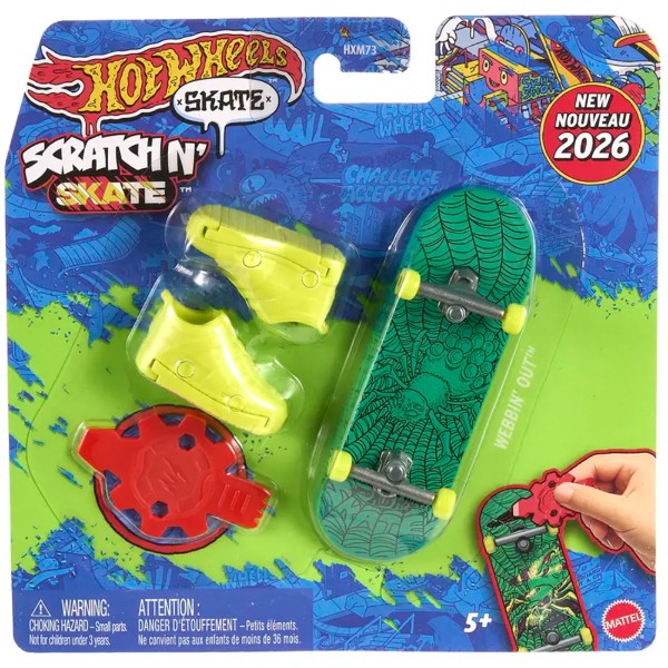 Фото - Игровой набор Hot Wheels Скейт с обувью для пальчиков "Крутое превращение" (в асс.) (HXM73)