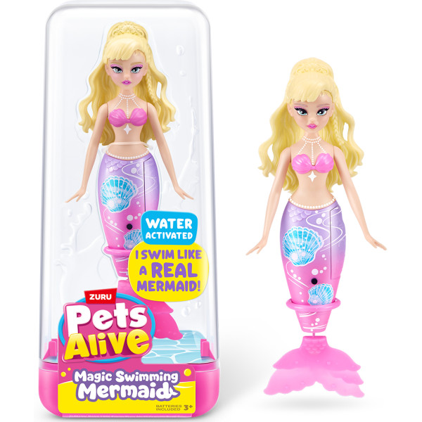 Фото - Інтерактивна лялька Pets & Robo Alive S1 – Чарівна русалочка перлинна черепашка (9567D)