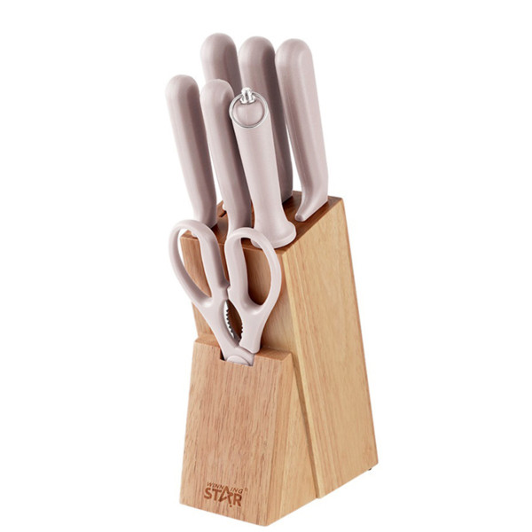 Фото - Набір ножів WinningStar 7 пр. Beige (WNNGS-ST-7802-BG)