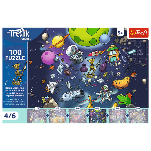 Фото - Пазлы (5-7 лет) Trefl The Treflik Family Работа в космосе 4/6" 100 эл. (16544)