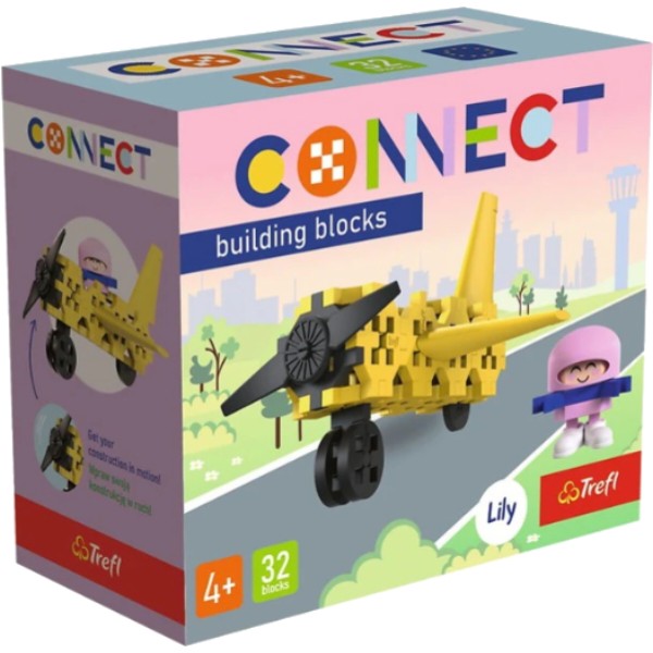 Фото - Пазли (3-4 роки) Trefl Connect Літак, 32 дет. (62042)