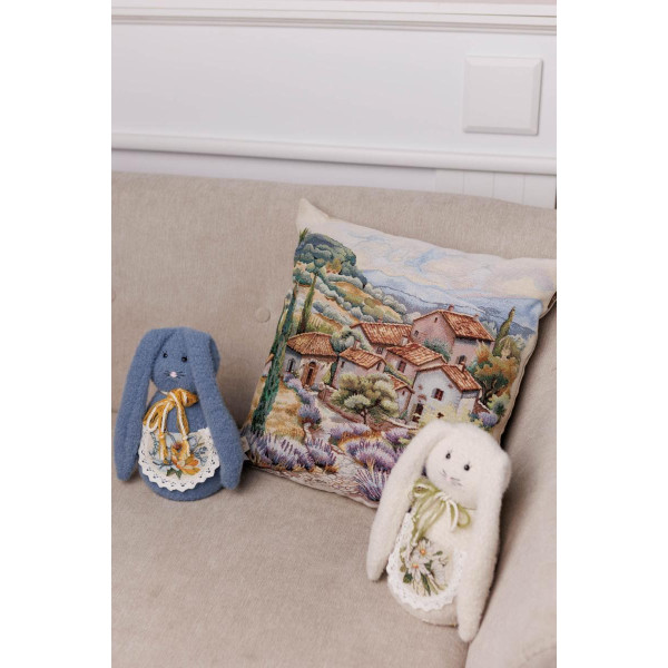 Фото - М'яка іграшка Прованс стопер Зайчик пухнастий молочний 22 см (044592)