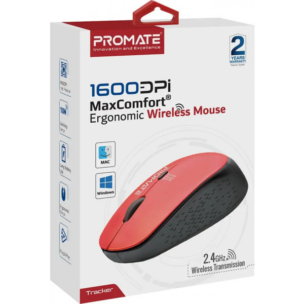 Фото - Мышь беспроводная Promate Tracker Red