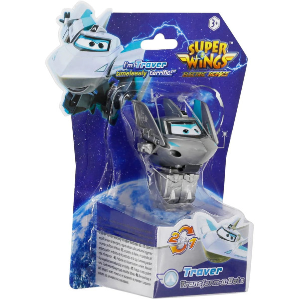 Фото - Колекційна фігурка Super Wings Transform-a-Bots Traver (EU780032)