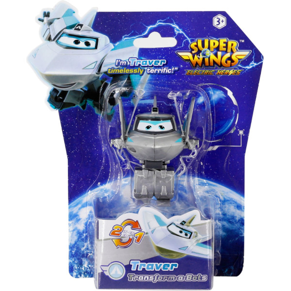Фото - Колекційна фігурка Super Wings Transform-a-Bots Traver (EU780032)