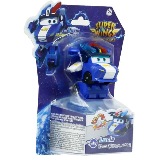 Фото - Колекційна фігурка Super Wings Transform-a-Bots Lucie (EU780035)