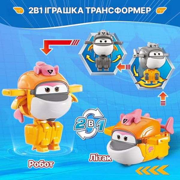 Фото - Колекційна фігурка Super Wings Transform-a-Bots Tiki (EU780059)
