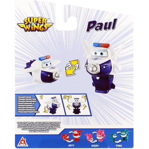 Фото - Коллекционная фигурка Super Wings Transforming Paul (EU780624)