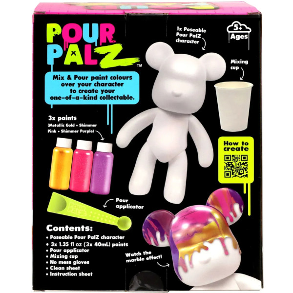 Фото - Набір для декупажу та розпису Pour Palz Флюїд Арт - Ведмедик Золото світанку S3 Metallic (GS-G25020)