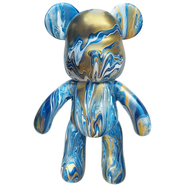 Фото - Набір для декупажу та розпису Pour Palz Флюїд Арт - Ведмедик Металевий синій S3 Metallic (GS-G25022)