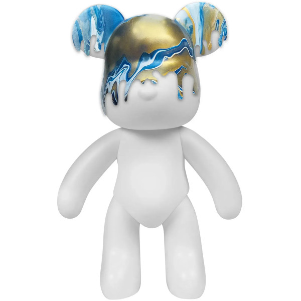 Фото - Набір для декупажу та розпису Pour Palz Флюїд Арт - Ведмедик Металевий синій S3 Metallic (GS-G25022)