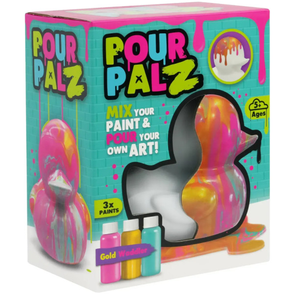 Фото - Набір для декупажу та розпису Pour Palz Флюїд Арт - Каченя Золота феєрія (GS-G26261B)