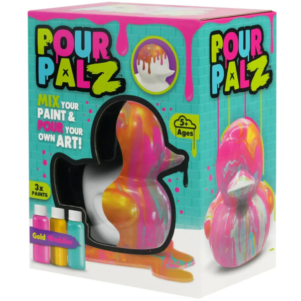 Фото - Набір для декупажу та розпису Pour Palz Флюїд Арт - Каченя Золота феєрія (GS-G26261B)