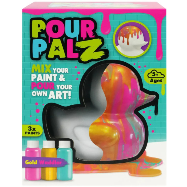 Фото - Набір для декупажу та розпису Pour Palz Флюїд Арт - Каченя Золота феєрія (GS-G26261B)