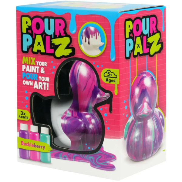 Фото - Набір для декупажу та розпису Pour Palz Флюїд Арт - Каченя Ягідна фантазія (GS-G26261C)