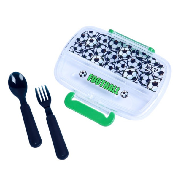 Фото - Ланч-бокс YES Football 750 мл з приладдям (708794)