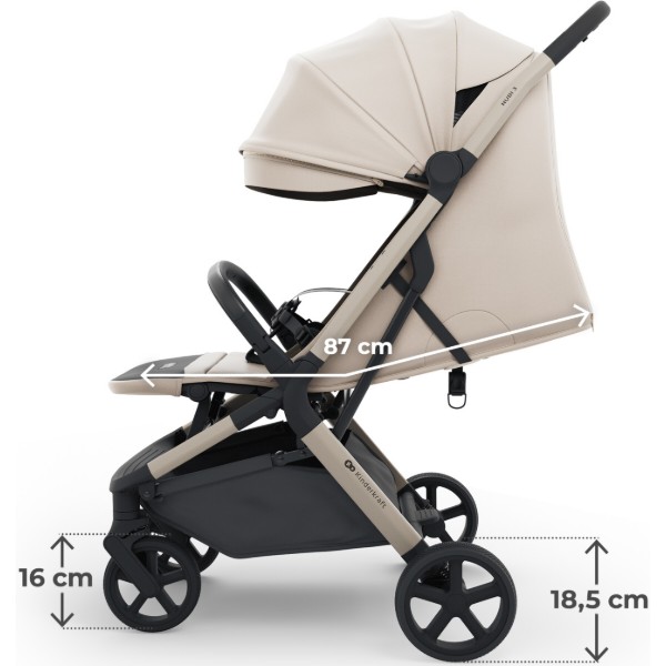 Фото - Коляска прогулочная Kinderkraft Nubi 3 Sand Beige (KSNUBI03BEG0000)