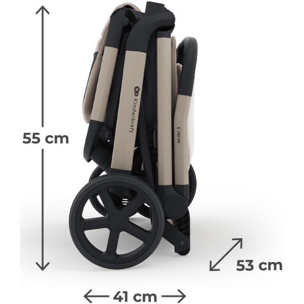 Фото - Коляска прогулочная Kinderkraft Nubi 3 Sand Beige (KSNUBI03BEG0000)