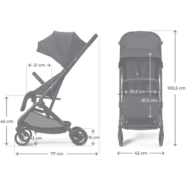 Фото - Коляска прогулянкова Kinderkraft Indy 3 Coal Black (KSINDY03BLK0000)