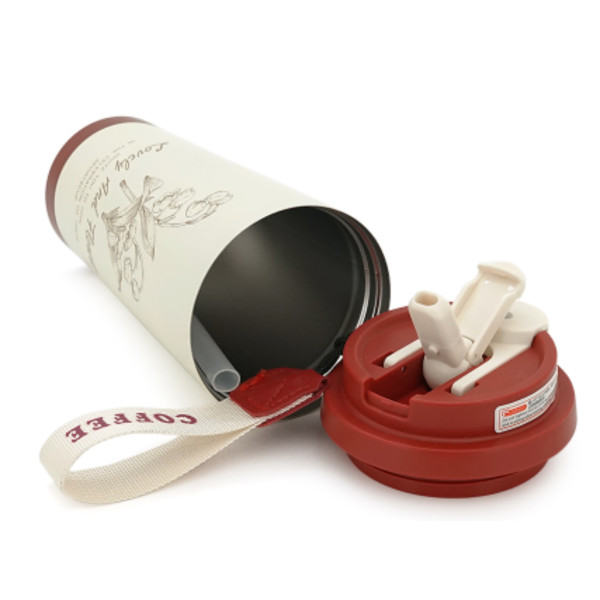 Фото - Термокружка Merlion Coffee 500 мл White/Red (42726)