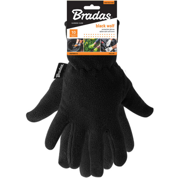 Фото - Перчатки садовые BRADAS Флисовые Bradas BLACK WOLF размер 10 (RWPBW10)