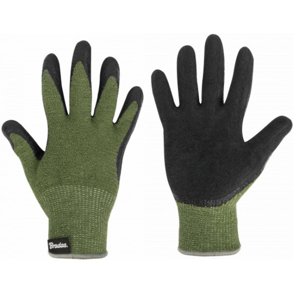 Фото - Рукавички садові BRADAS латексні TERMO GRIP GREEN розмір 10 (RWTGG10)
