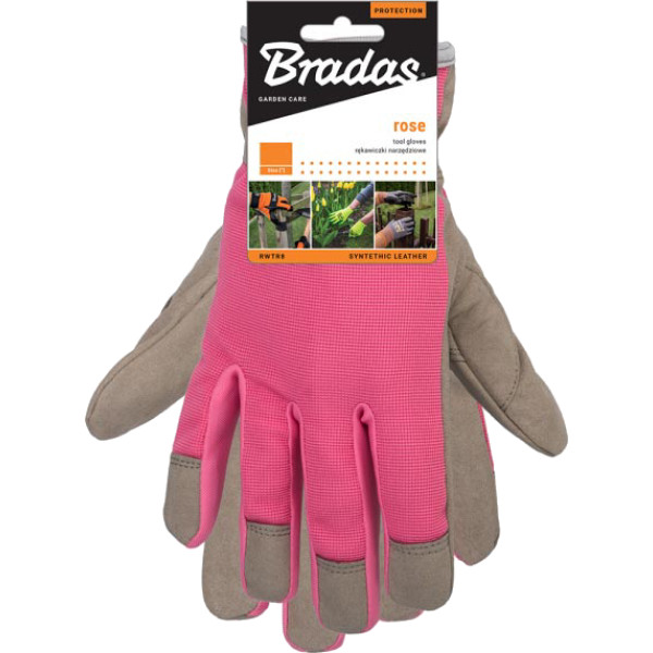 Фото - Перчатки садовые BRADAS Rose размер 7 (RWTR7)