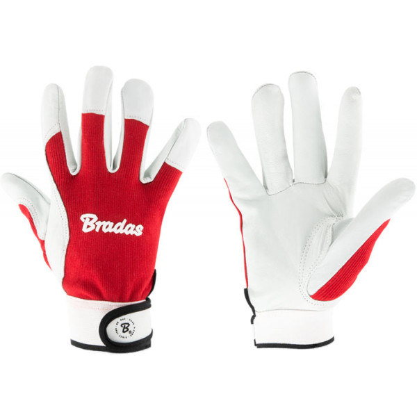 Фото - Рукавички садові BRADAS Шкіряні WHITEBIRD FLEX, блістер розмір 10 (RWWBF10)
