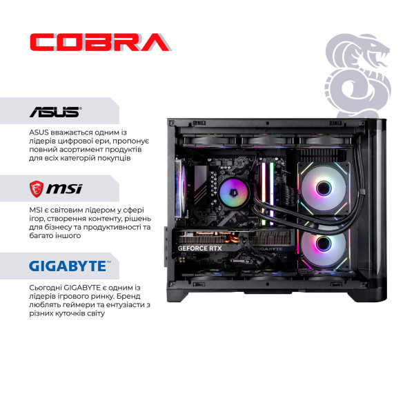 Фото - Системний блок Cobra Gaming Windows 11 Home (A98X3D.64.H1S5.56T8.21752W)