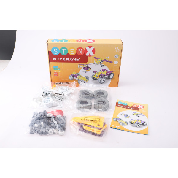 Фото - Пластиковий конструктор STEAM з болками: BUILD AND PLAY 4в1 на 100 деталей (73308)