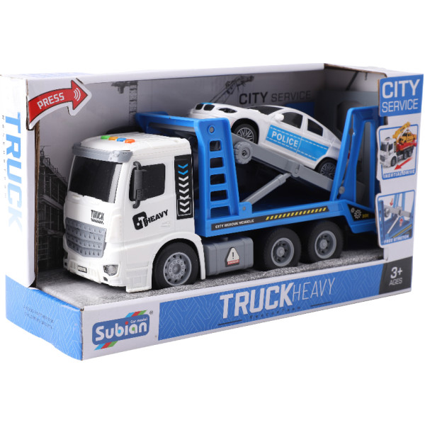 Фото - Наземна спецтехніка TRUCK HEAVY евакуатор з машинкою RESCUE TEAM (75937)