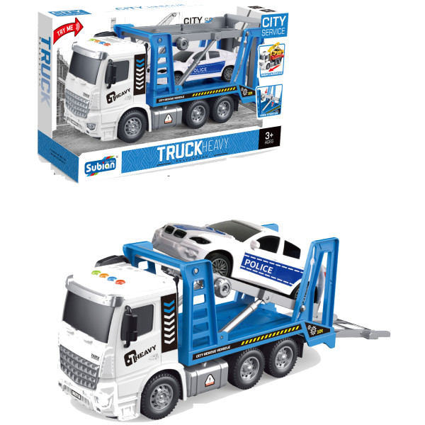 Фото - Наземна спецтехніка TRUCK HEAVY евакуатор з машинкою RESCUE TEAM (75937)