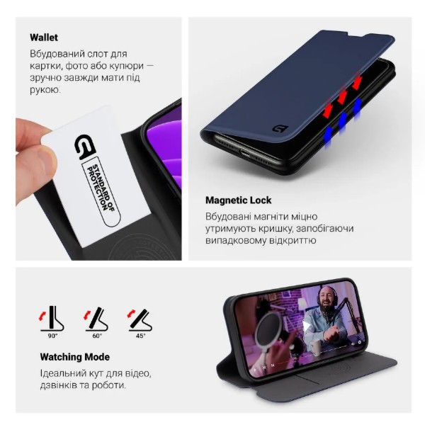 Фото - Чохол для смартфону Armorstandart OneFold Case for Samsung S26 FE 5G Dark Blue (ARM91886)